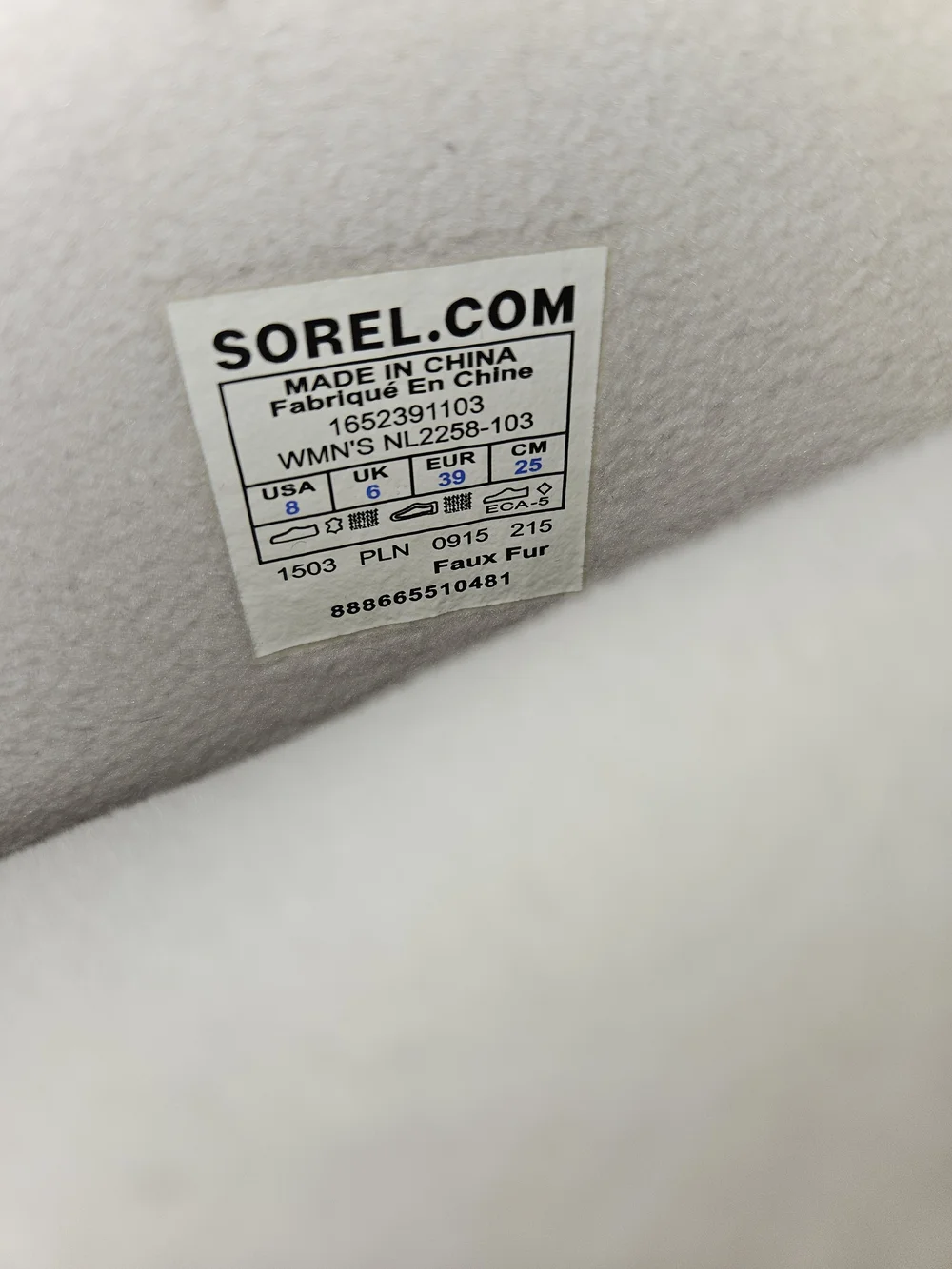 Sorel Beige and Black Faux-Fur Lace-Up Winter Boots